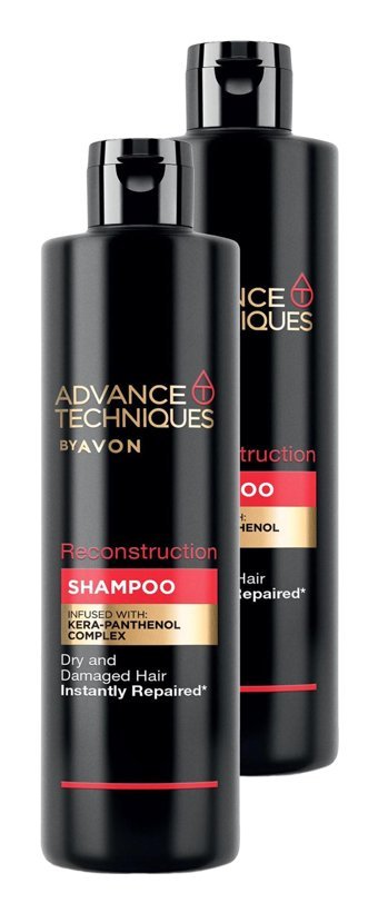 Avon Advance Techniques Reconstruction Onarıcı Düz Saçlar İçin Kremsiz Şampuan Unisex Şampuanı 2x400 ml
