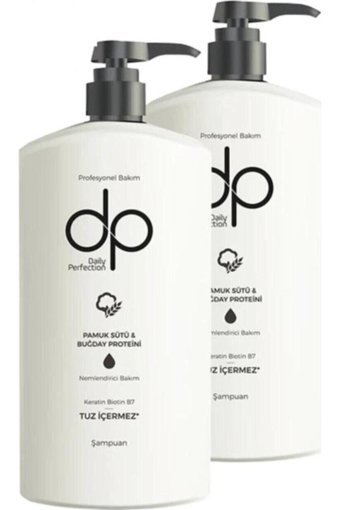 Daily Perfection Onarıcı Düz Saçlar İçin Pamuk Sütü Kremsiz Şampuan Unisex Şampuanı 2x800 ml