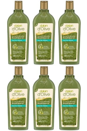 Dalan Dolive Hacim Veren Düz Saçlar İçin Kremsiz Şampuan Unisex Şampuanı 6x400 ml