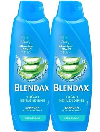 Blendax Nemlendirici Düz Saçlar İçin Aloe Vera Kremsiz Şampuan Unisex Şampuanı 2x500 ml