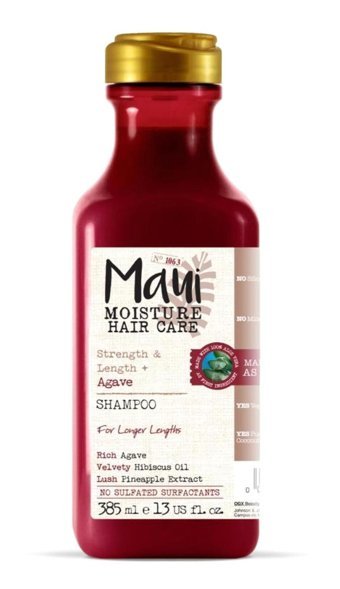 Maui Agave Nectar Düz Saçlar İçin Sülfatsız Kremsiz Şampuan Unisex Şampuanı 385 ml
