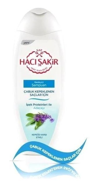 Hacı Şakir Kepek Karşıtı Arındırıcı Düz Saçlar İçin Parabensiz Kremsiz Şampuan Unisex Şampuanı 500 ml