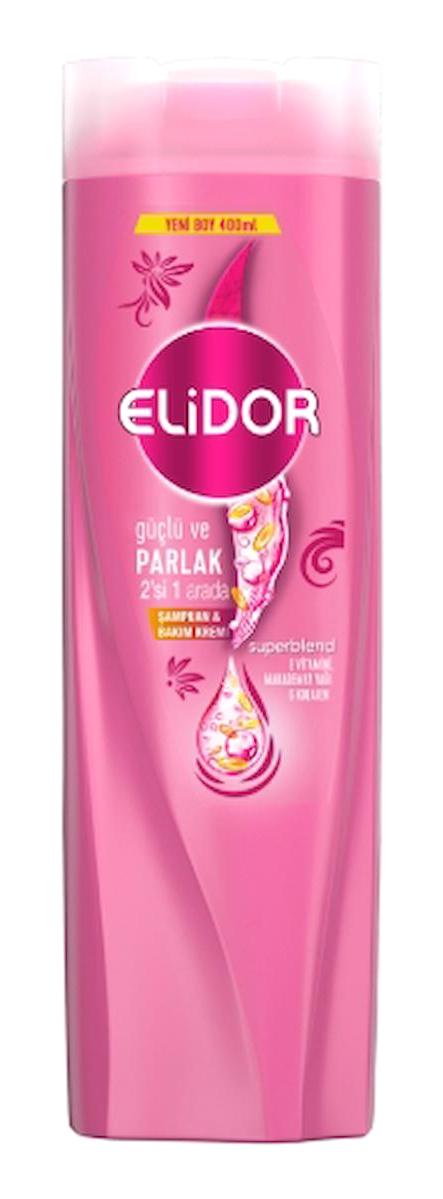 Elidor Superblend Onarıcı Düz Saçlar İçin Kremsiz Şampuan Unisex Şampuanı 24x400 ml