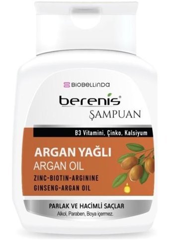 Biobellinda Berenis Onarıcı Düz Saçlar İçin Argan Yağlı Kremsiz Şampuan Unisex Şampuanı 290 ml