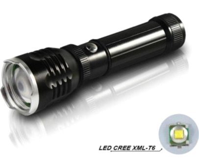 Watton WT-282 Basmalı Uzun Menzilli LED Pilli-Şarjlı El Feneri