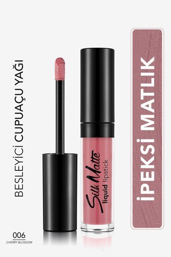 Flormar Silk Matte 006 Cherry Blossom Pembe Kalıcı Kadife Hayır Fırçalı - Lipstick Ruj