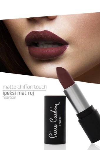 Pierre Cardin Matte Chiffon Touch Lipstick -Maroon -194 Bordo Mat Hayır Stick Ruj