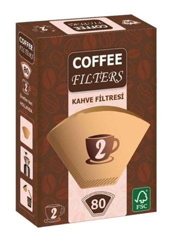 Coffee Filters 2 Numara Filtre Kahve Kağıdı 80'li