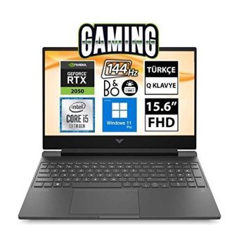 HP Victus 15 7N9S5EA04 Harici GeForce RTX 2050 Intel Core i5 13420H 16 GB DDR5 512 GB SSD 15.6 inç FHD Windows 11 Pro Gaming Laptop