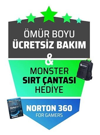 Monster Tulpar T5 V23.3.5 Harici GeForce RTX 4060 Intel Core i5 12450H 32 GB DDR5 1 TB SSD 15.6 inç FHD Windows 11 Home Gaming Laptop
