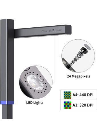 Czur Shine Ultra Pro 440 Dpi CMOS MacOS-Windows Tarayıcı Siyah
