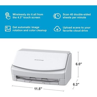 Fujitsu IX1600 600 Dpi CIS Windows Çift Taraflı Wifili Tarayıcı Beyaz
