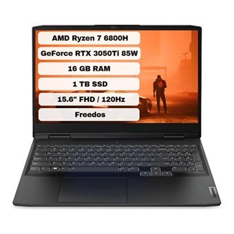 Lenovo Ideapad Gaming 3 15ARH7 82SB00X6TX Harici GeForce RTX 3050 Ti AMD Ryzen 7 6800H 16 GB DDR5 1 TB SSD 15.6 inç FHD Freedos Gaming Laptop