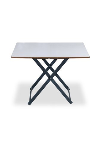 Asudehome 66x43 cm Dikdörtgen Ahşap Katlanır Kamp Masası Beyaz
