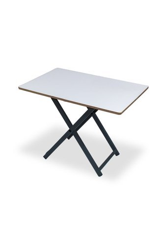Asudehome 66x43 cm Dikdörtgen Ahşap Katlanır Kamp Masası Beyaz