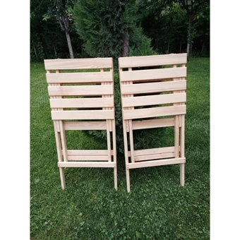 Aysebir 60x56 cm Tabureli Dikdörtgen Ahşap Katlanır Kamp Masası Bej