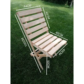 Aysebir 60x56 cm Tabureli Dikdörtgen Ahşap Katlanır Kamp Masası Bej