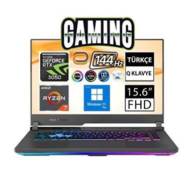 Asus ROG Strix G15 G513RC-HN194A11 Harici GeForce RTX 3050 AMD Ryzen 7 6800HS 64 GB DDR5 512 GB SSD 15.6 inç FHD Windows 11 Pro Gaming Laptop