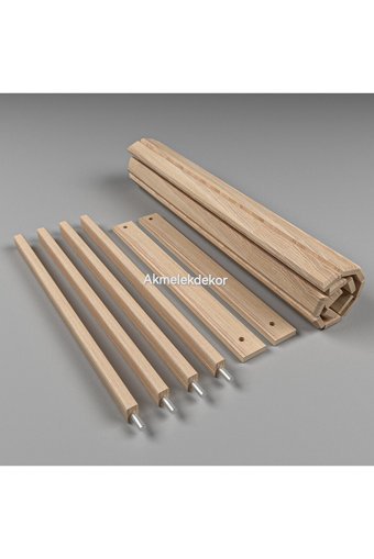 Akmelekdekor 70x55 cm Dikdörtgen Ahşap Katlanır Kamp Masası Kahverengi