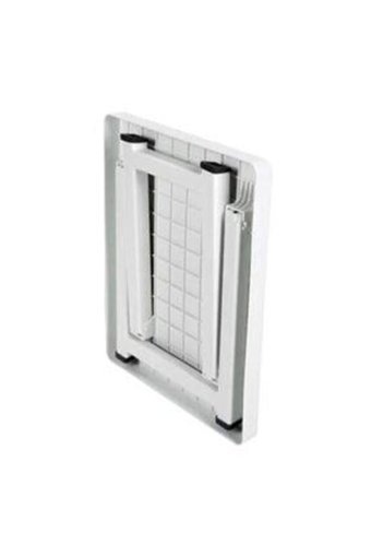 Babilstore 49.5x39 cm Dikdörtgen Plastik Katlanır Kamp Masası Beyaz