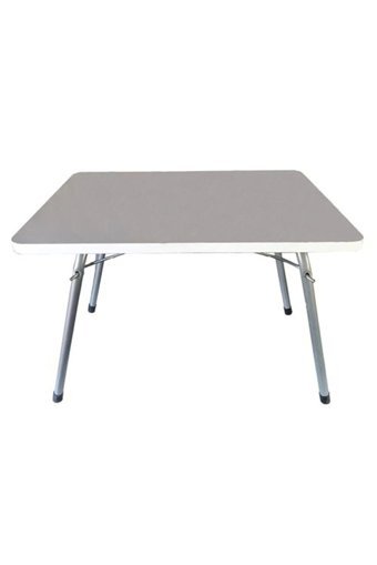 Egemodüler 60x45 cm Dikdörtgen Ahşap Katlanır Kamp Masası Beyaz