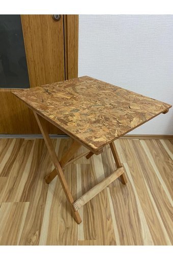 Apak Ahşap 60x50 cm Dikdörtgen Ahşap Katlanır Kamp Masası Kahverengi