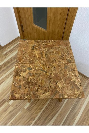 Apak Ahşap 60x50 cm Dikdörtgen Ahşap Katlanır Kamp Masası Kahverengi