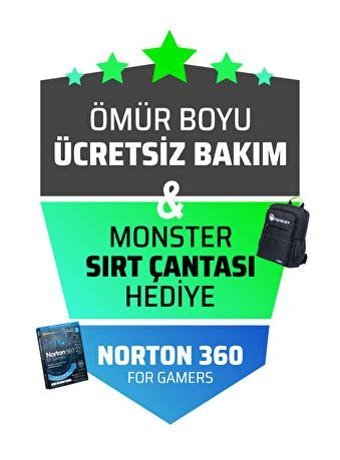Monster Abra A7 V14.6.9 Harici GeForce RTX 4050 Intel Core i7 13700H 64 GB DDR5 1 TB SSD 17.3 inç FHD Windows 11 Home Gaming Laptop