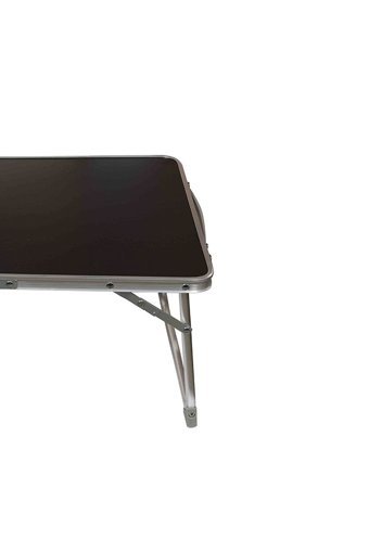 Efa Home 60x40 cm Mini Dikdörtgen Metal Katlanır Kamp Masası Siyah