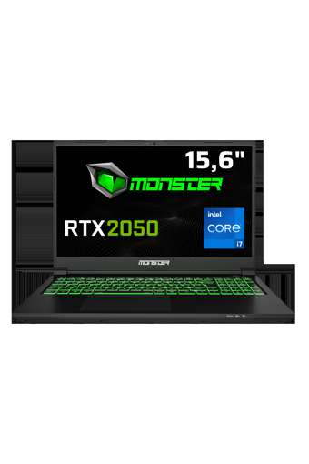Monster Abra A5 V21.3.3 Harici GeForce RTX 2050 Intel Core i7 12700H 16 GB DDR5 500 GB SSD 15.6 inç FHD Windows 11 Gaming Laptop