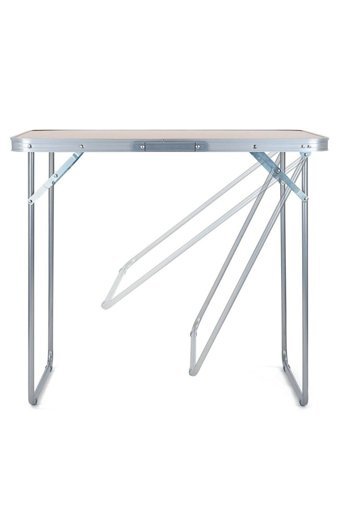 Binbirreyon 80x60 cm Dikdörtgen Ahşap Katlanır Kamp Masası Kahverengi