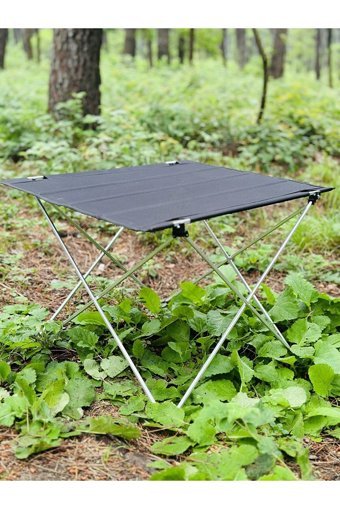 Armyoutdoor Çantalı Dikdörtgen Kumaş Katlanır Kamp Masası Antrasit