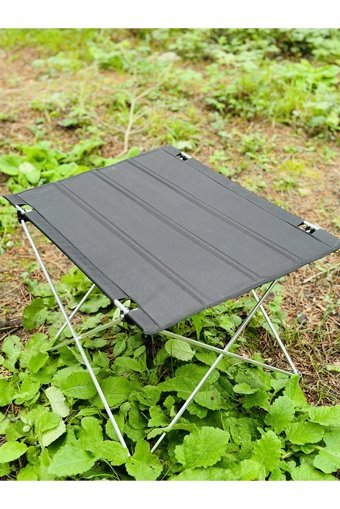 Armyoutdoor Çantalı Dikdörtgen Kumaş Katlanır Kamp Masası Antrasit