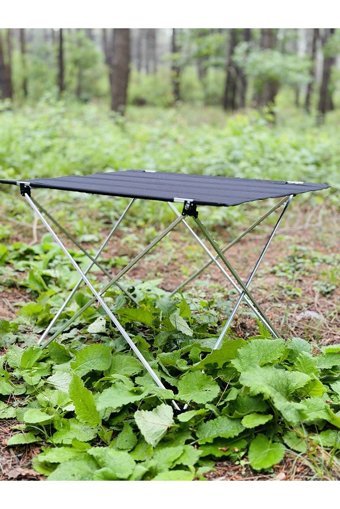 Armyoutdoor Çantalı Dikdörtgen Kumaş Katlanır Kamp Masası Antrasit