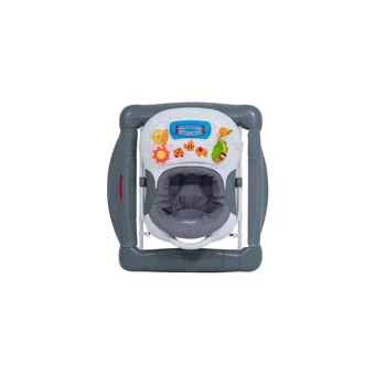 Baby2Go 2282 Royal 4 Tekerlekli Oyuncaklı Sallanan Müzikli Örümcek Yürüteç Gri