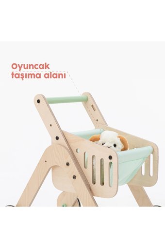 Mamatoyz Trio Shopper 4 Tekerlekli İlk Adım Yürüteç Kahverengi