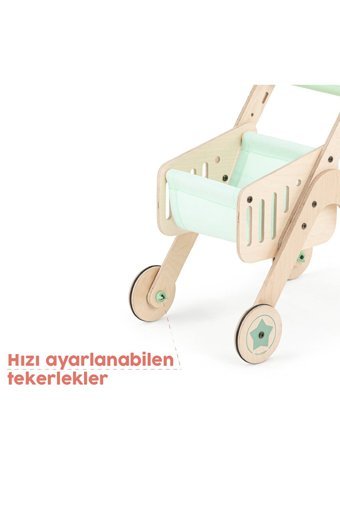 Mamatoyz Trio Shopper 4 Tekerlekli İlk Adım Yürüteç Kahverengi
