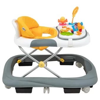 Baby2Go Toddle Lüks 6 Tekerlekli Oyuncaklı Müzikli Örümcek Yürüteç Pembe