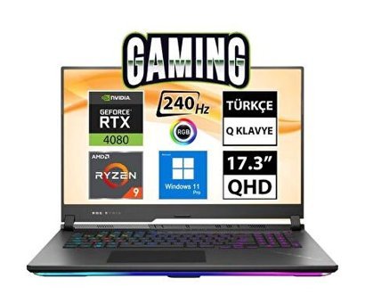 Asus ROG Strix SCAR 17 G733PZ-LL062A7 Harici GeForce RTX 4080 AMD Ryzen 9 7945HX 32 GB DDR5 1 TB SSD 17.3 inç QHD Windows 11 Pro Gaming Laptop