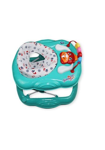 Baby2Go 2076 Budy Çapalı 6 Tekerlekli 3 Kademeli Oyuncaklı Müzikli Örümcek Yürüteç Turkuaz