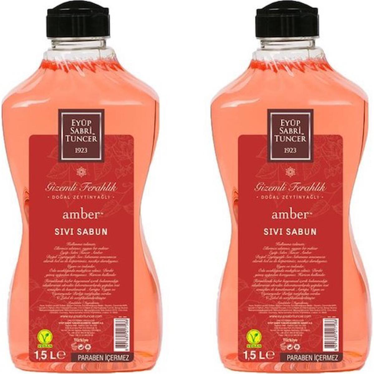Eyüp Sabri Tuncer Amber Nemlendiricili Vegan Köpük Sıvı Sabun 1.5 lt 2'li