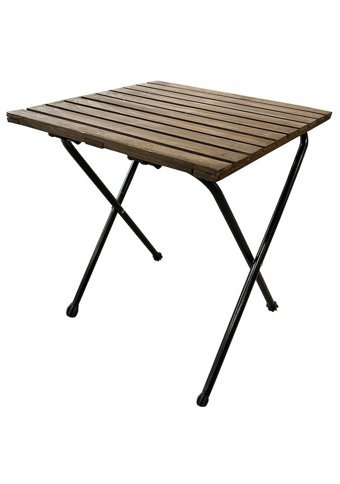 Argeus 54021 52x52 cm Kare Ahşap Katlanır Kamp Masası Kahverengi