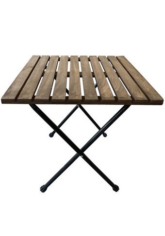 Argeus 54021 52x52 cm Kare Ahşap Katlanır Kamp Masası Kahverengi