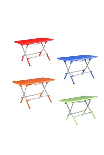 Bimbambom 100x70 cm Dikdörtgen Plastik Katlanır Kamp Masası Yeşil