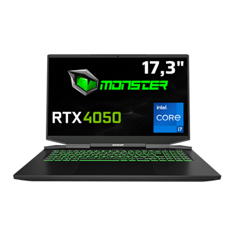 Monster Abra A7 V14.6.6 Harici GeForce RTX 4050 Intel Core i7 13700H 8 GB DDR5 500 GB SSD 17.3 inç FHD Freedos Gaming Laptop