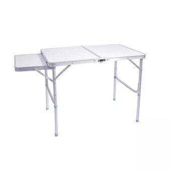 Andoutdoor And 8812-K 90x60 cm Dikdörtgen Alüminyum Katlanır Kamp Masası Beyaz