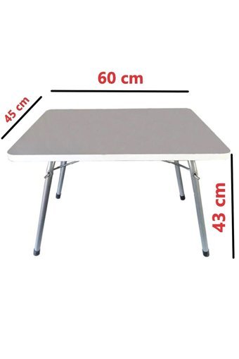 Egemodüler 60x45 cm Dikdörtgen Ahşap Katlanır Kamp Masası Kahverengi