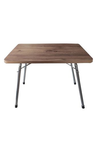 Egemodüler 60x45 cm Dikdörtgen Ahşap Katlanır Kamp Masası Kahverengi