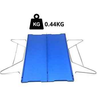 Bestone 35x25 cm Mini Çantalı Dikdörtgen Alüminyum Katlanır Kamp Masası Mavi