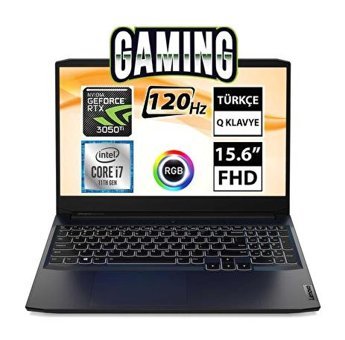 Lenovo Ideapad Gaming 3 82K101J9TX01 Harici GeForce RTX 3050 Intel Core i7 11370H 16 GB DDR5 1 TB SSD 15.6 inç FHD Freedos Gaming Laptop